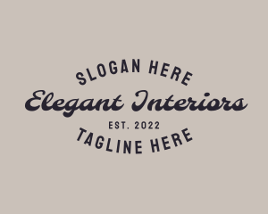 Elegant Retro Script Brand  logo design