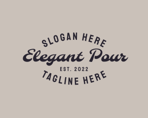 Elegant Retro Script Brand  logo design