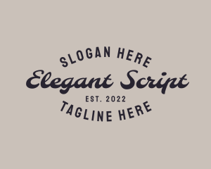 Elegant Retro Script Brand  logo design