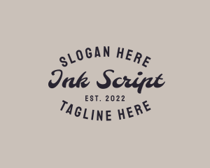 Elegant Retro Script Brand  logo design