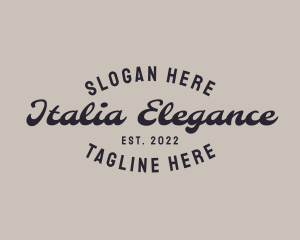 Elegant Retro Script Brand  logo design