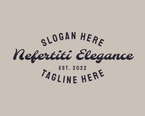 Elegant Retro Script Brand  logo design