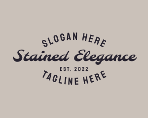 Elegant Retro Script Brand  logo design