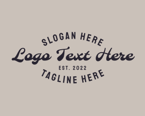 Elegant Retro Script Brand  Logo