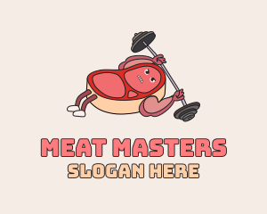 Muscled Meat Workout logo design