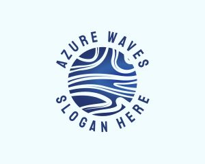 Sphere Fluid Wave logo design