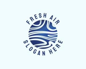 Sphere Fluid Wave logo design