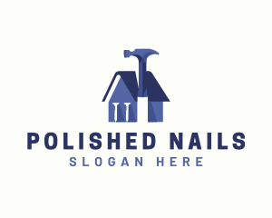 Hammer Nail Home Construction logo design