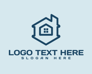Residence - Hexagon House Property logo design