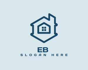 Home Builder - Hexagon House Property logo design