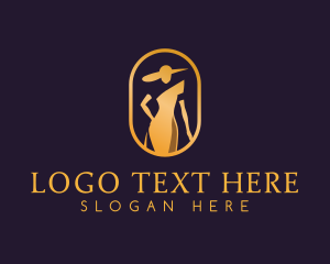 Dress - Outfit Hat Woman logo design