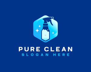 Detergent - Spray Bottle Disinfection logo design