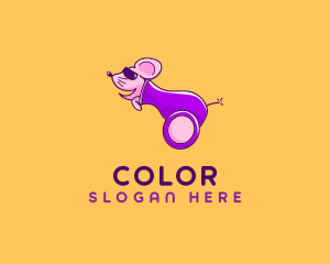 Animal - Cannon Mouse Cartoon logo design