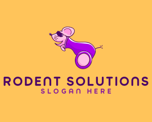 Cannon Mouse Cartoon  logo design