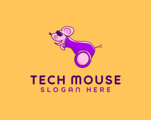 Cannon Mouse Cartoon  logo design