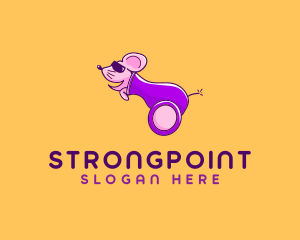 Toy Store - Cannon Mouse Cartoon logo design
