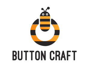 Bee Power Button logo design