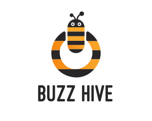 Bee Power Button logo design