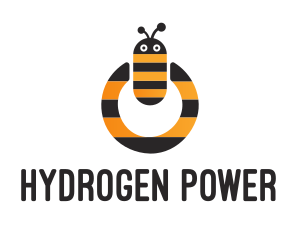 Bee Power Button logo design