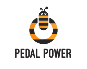 Bee Power Button logo design