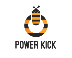 Bee Power Button logo design