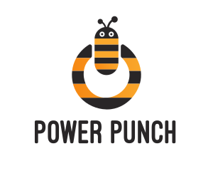 Bee Power Button logo design