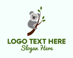 Zoo Animal - Cute Koala Bear logo design