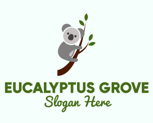 Eucalyptus - Cute Koala Bear logo design