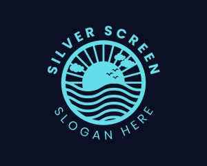 Sunrise Ocean Waves Logo