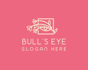 Eye Eyelashes Flower logo design