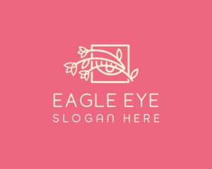 Eye Eyelashes Flower logo design