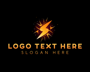 Electrician - Lightning Bolt Power logo design