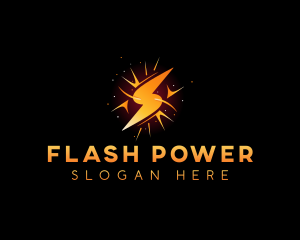 Lightning Bolt Power logo design