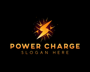 Lightning Bolt Power logo design