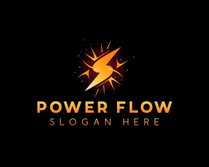 Lightning Bolt Power logo design