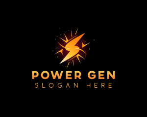 Lightning Bolt Power logo design