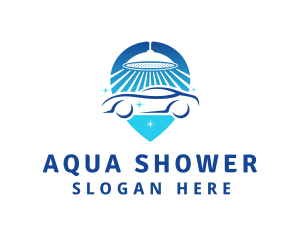 Blue Shower Car Wash logo design