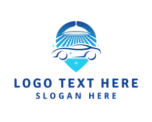 Shower - Blue Shower Car Wash logo design