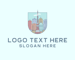 Landmark - Tokyo City Skyline logo design