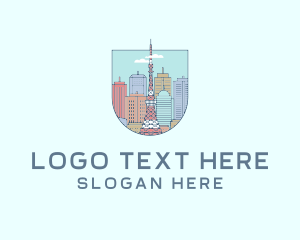 Urban Developer - Tokyo City Skyline logo design