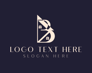 Loft - Housing Real Estate Letter B logo design