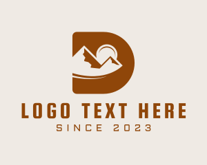 Travel - Mountain Trekking Letter D logo design