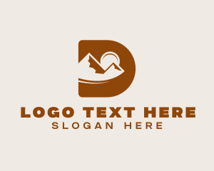 Outdoor - Outdoor Mountain Letter D logo design