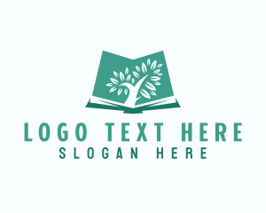 Knowledge - Learning Book Tree logo design