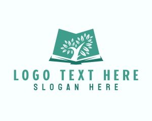 Reading - Learning Book Tree logo design