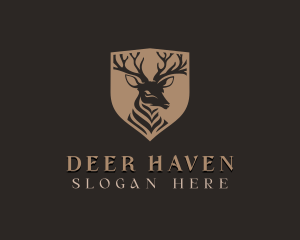 Deer - Deer Shield Elk logo design