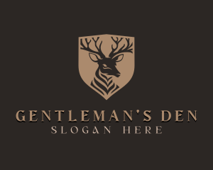 Deer Shield Elk logo design