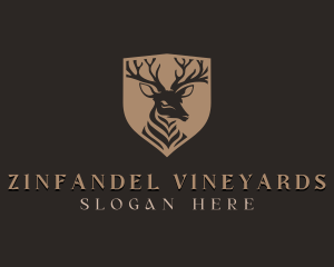 Deer Shield Elk logo design