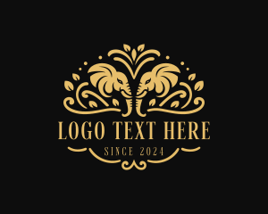 Luxury - Elegant Royal Elephant logo design