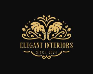 Elegant Royal Elephant logo design